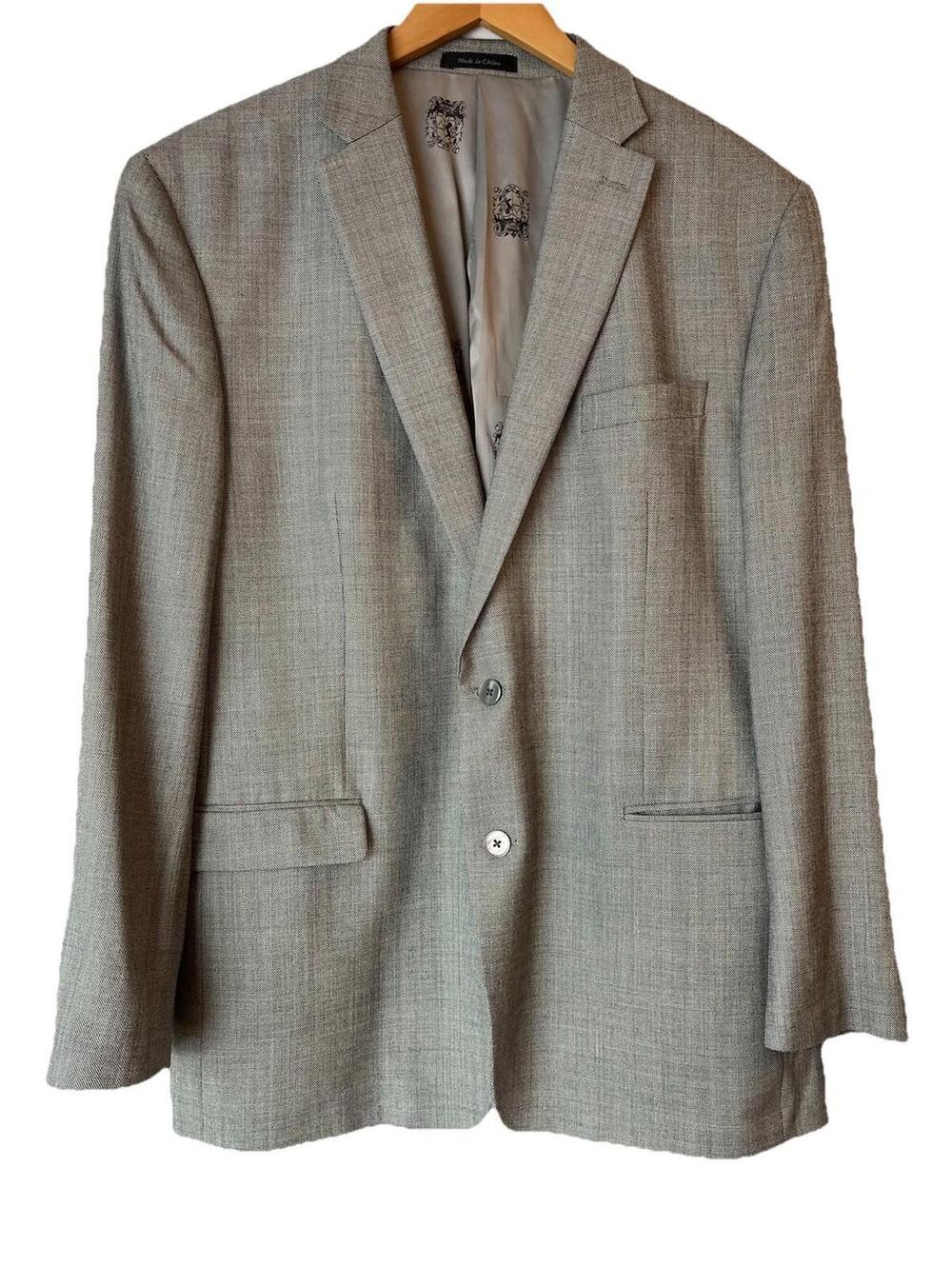 Men’s Austin Reed London Gray Silk & Wool Sports Coat Size 46 L